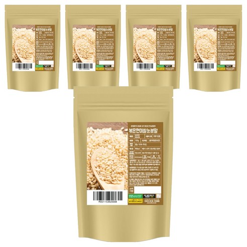 건강스토리 볶은 현미쌀눈 분말, 500g, 5개