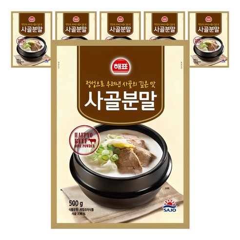 해표 사골분말, 6개, 500g