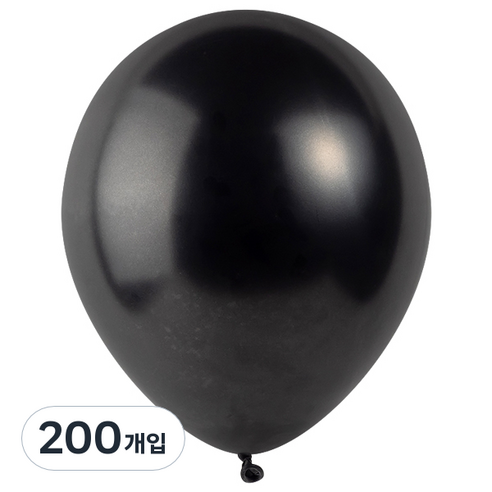 파티팡 풍선 라운드 30cm, 펄 블랙, 200개입