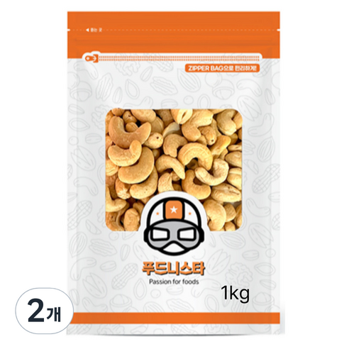 푸드니스타 구운 캐슈넛, 1kg, 2개