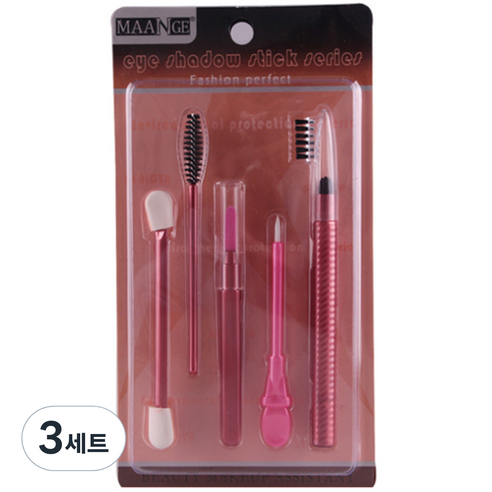 리빙조이 JOYBEAUTY 메이크업 툴 세트 J-227, 핑크, 3세트