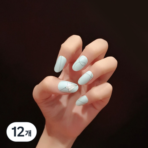 이엘피코리아 네일스티커 Q844 페이퍼에어플레인, 12개