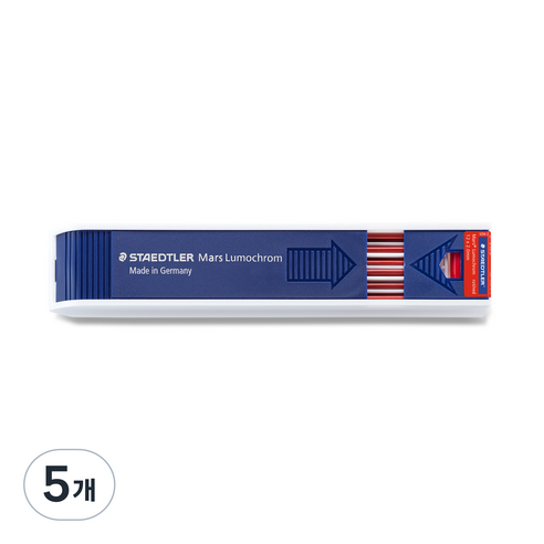 스테들러 컬러 홀더심 204 레드, 2mm, 5개