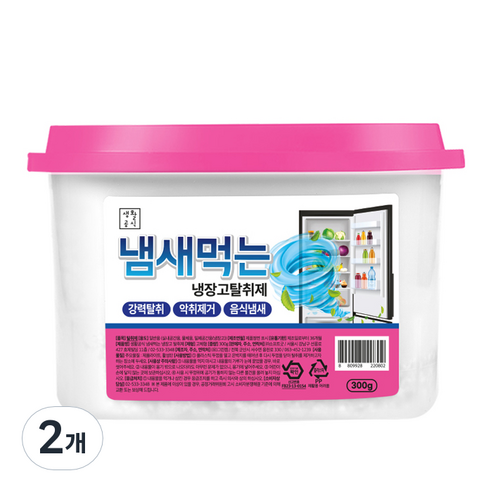 생활공식 냄새먹는 냉장고 탈취제, 300g, 2개