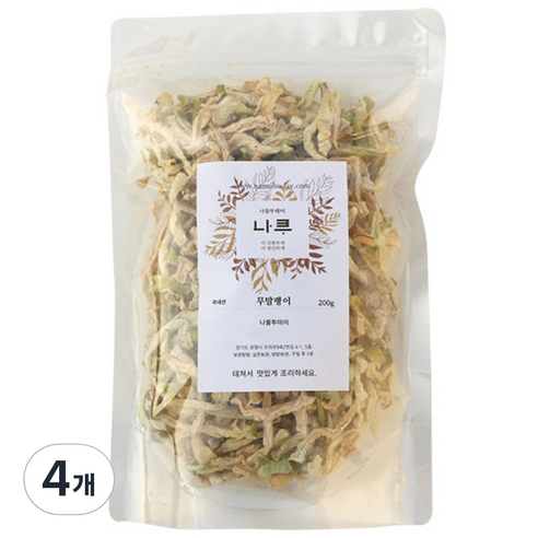나물투데이 국내산 건무말랭이, 200g, 4개