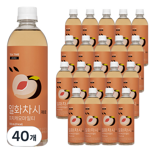 일화차시 제로 피치캐모마일티, 500ml, 40개