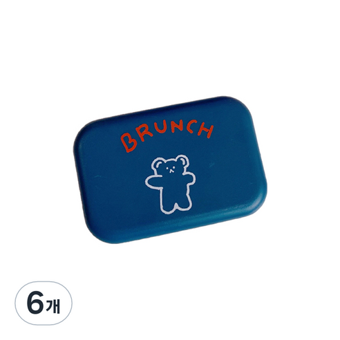 브랜드미 귀여운 곰 렌즈케이스, 블루베어, 6개