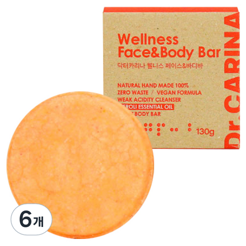 닥터카리나 웰니스 페이스앤바디바 비누, 130g, 6개