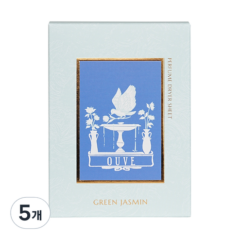 우브에 그린자스민 퍼퓸 건조기시트, 5개, 40매