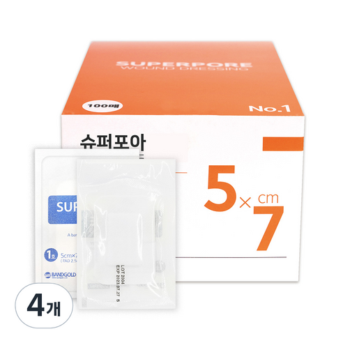 밴드골드 슈퍼포아 상처 드레싱 밴드, 100개입, 4개