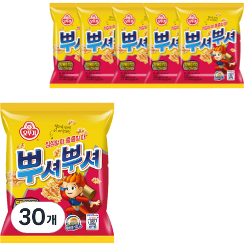 오뚜기 뿌셔뿌셔 떡볶이맛, 90g, 30개