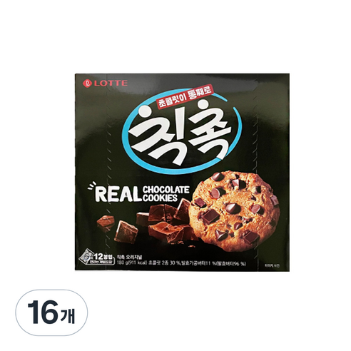 롯데 칙촉 오리지널, 180g, 16개