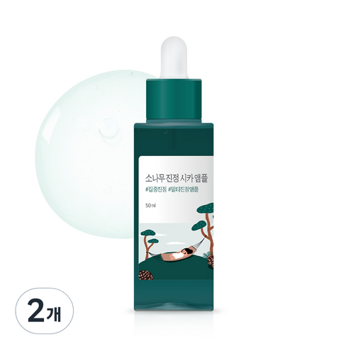 라운드랩 소나무 진정 시카 앰플, 50ml, 2개