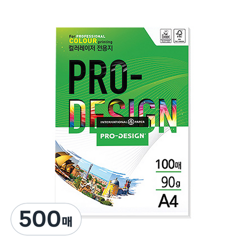 삼은파트너스 칼라레이저전용지 ProDesign 90g, A4, 500매