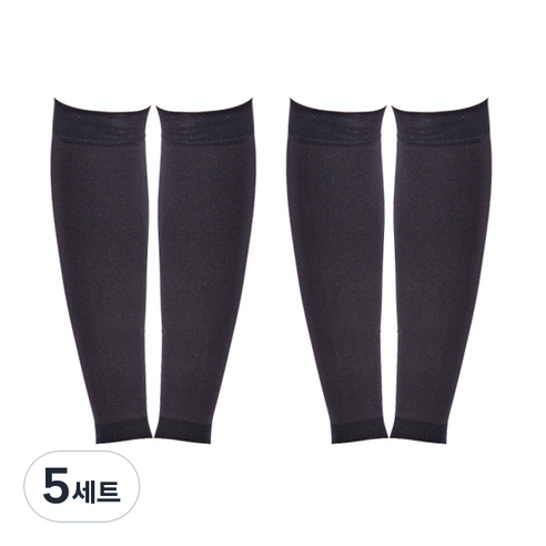 블럭마트 종아리압박스타킹 2p 블랙, 5세트