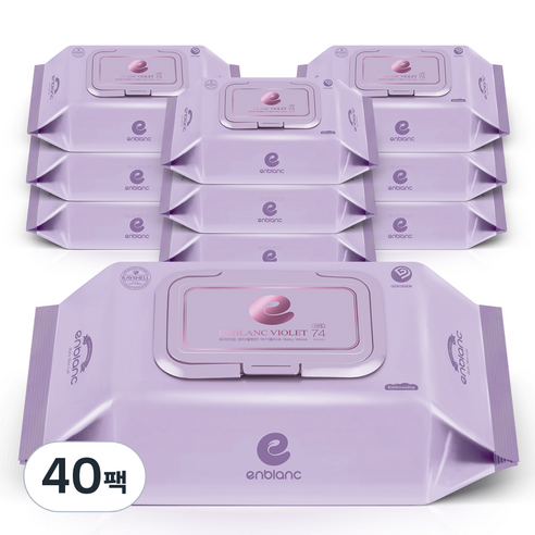 앙블랑 세이프 바이올렛 캡형 70평량, 70g, 74개입, 40세트