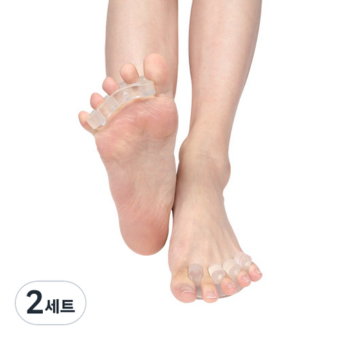 메디앤스토리 실리콘 전체 발가락 분리젤 발가락 링 좌 + 우 세트, 2세트