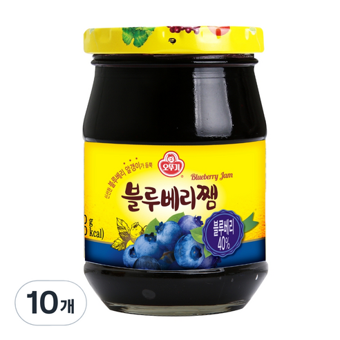 오뚜기 블루베리쨈, 300g, 10개