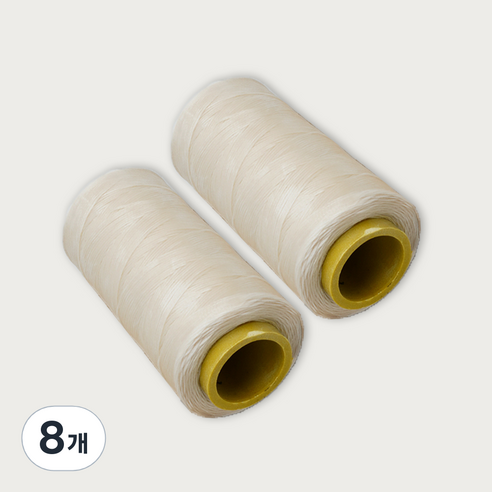 가죽공예 왁스실 초사용 1mm x 220m, 아이보리, 8개