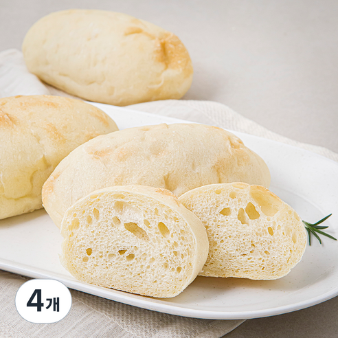 브로드카세 발효종 플레인 치아바타 3개입, 330g, 4개