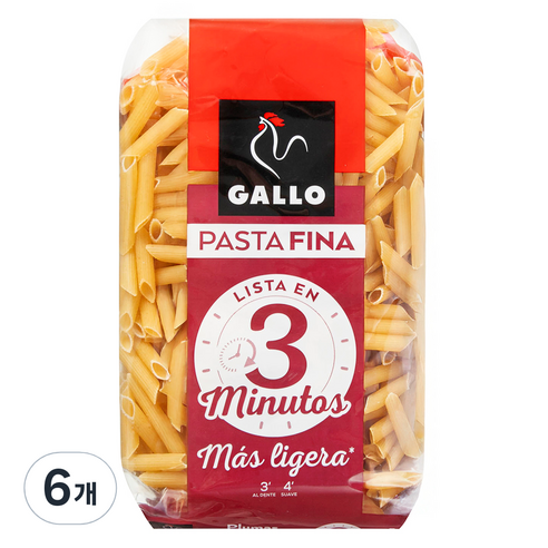 갈로 씬 3분 펜네 파스타, 400g, 6개