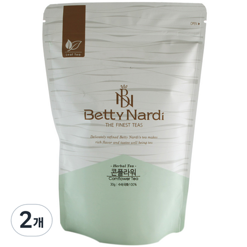 베티나르디 콘플라워차 지퍼백, 30g, 1개입, 2개