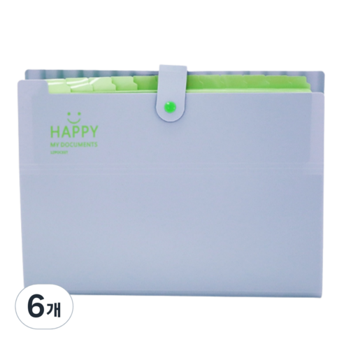 아베른 12칸 스마일 마카롱 바인더, 퍼플, 6개