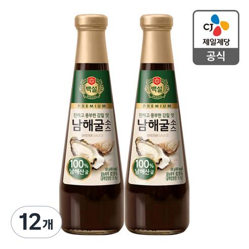 백설 남해굴소스, 500g, 12개