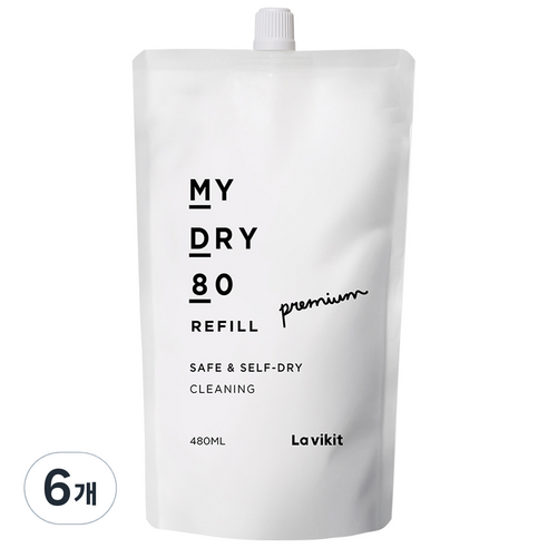라비킷 마이 드라이80 홈드라이세제 리필, 6개, 480ml