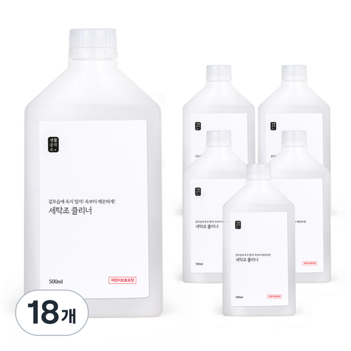 생활공작소 액상 세탁조 클리너, 500ml, 18개
