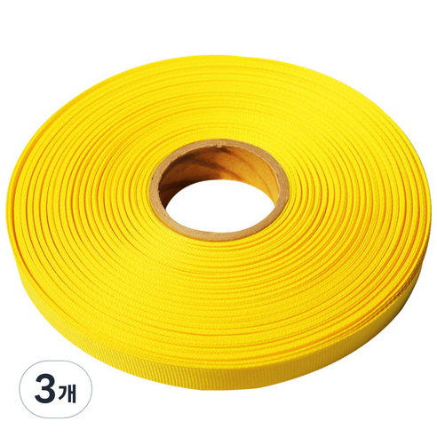 금비코리아 리본 골직 G rosG rain 15mm x 45m G 7, 노랑, 3개