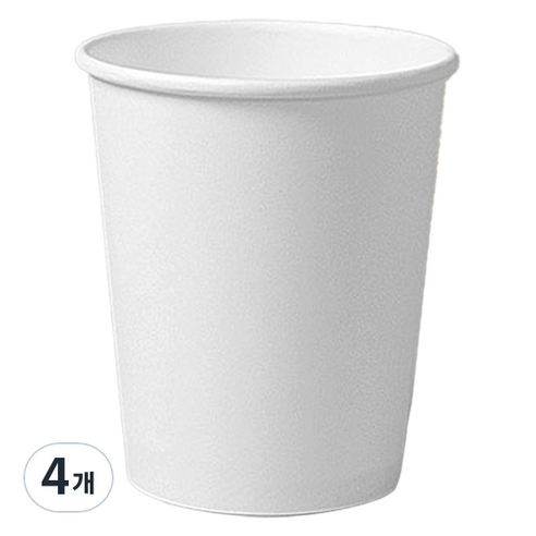 보니팩 고평량 테이크아웃 무인쇄 종이컵 300ml, 4개, 100개입
