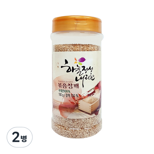 하늘정성내리찬 볶음참깨, 180 g, 2병