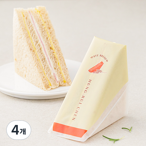 홍루이젠 호밀빵 햄 샌드위치, 68g, 4개