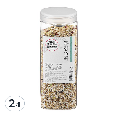 월그그린 싱싱영양통 혼합 15곡, 1kg, 2개