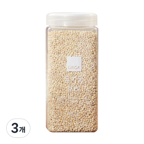 ORGA 유기농 보리, 800g, 3개