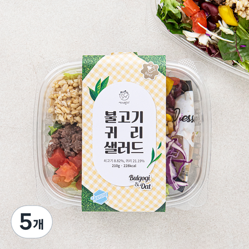 세끼판다 불고기 귀리 샐러드, 210g, 5개