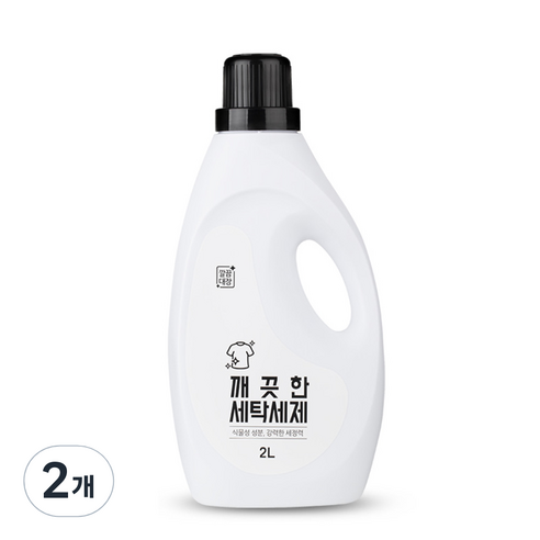 깔끔대장 깨끗한 세탁세제, 2L, 2개