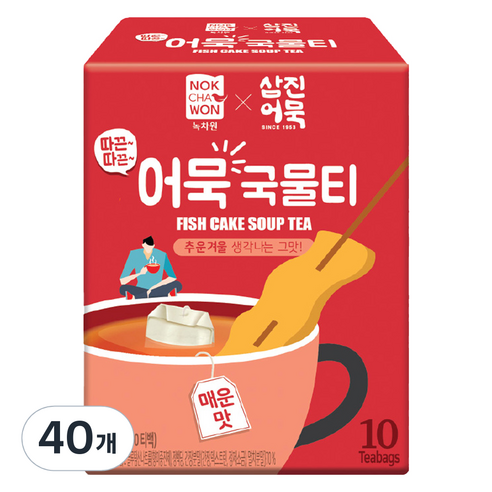 녹차원 따끈따끈 어묵국물티 매운맛, 40개, 4g