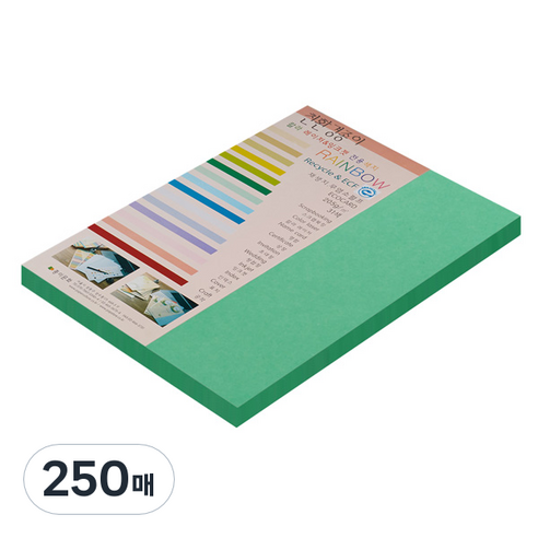 종이문화 친환경색지 레인보우카드 No.11 딥그린, A4, 250매