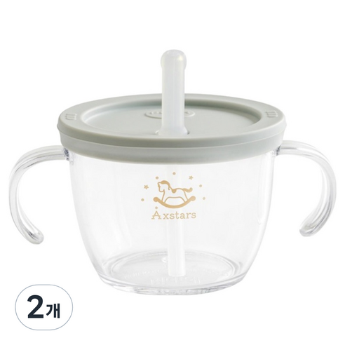 릿첼 아스타 첫걸음 빨대컵, 라이트그레이, 2개, 150ml