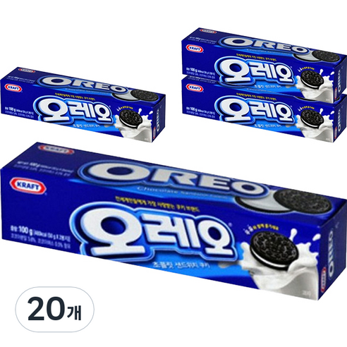 오레오 초콜릿 샌드위치 쿠키, 100g, 20개