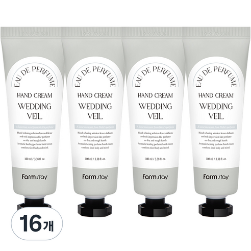 팜스테이 오드 퍼퓸 핸드크림 웨딩 베일, 100ml, 16개