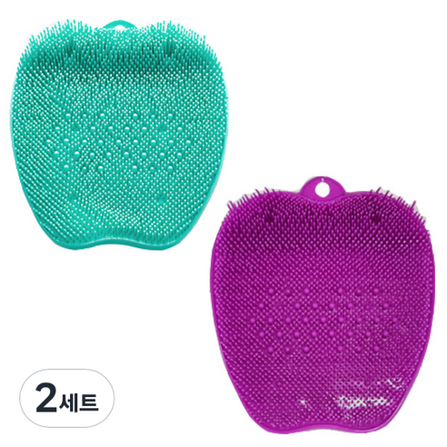 만능 발브러쉬 2종 세트, 민트, 퍼플, 2세트