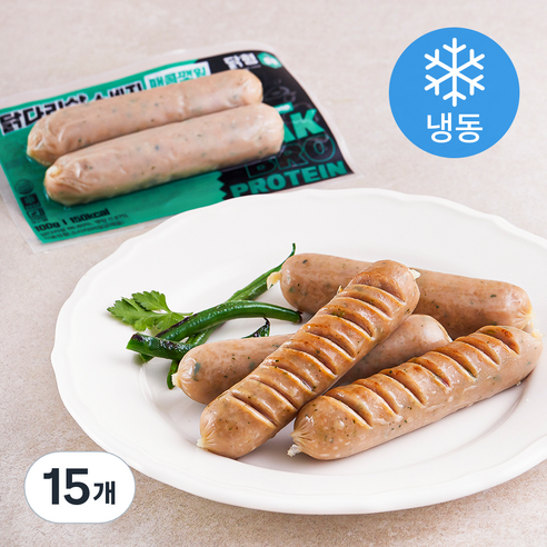 닭형 닭다리살 소시지 매콤깻잎맛 (냉동), 100g, 15개