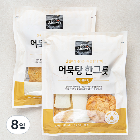 고래사어묵 어묵탕 한그릇 시원한맛, 220g, 8입