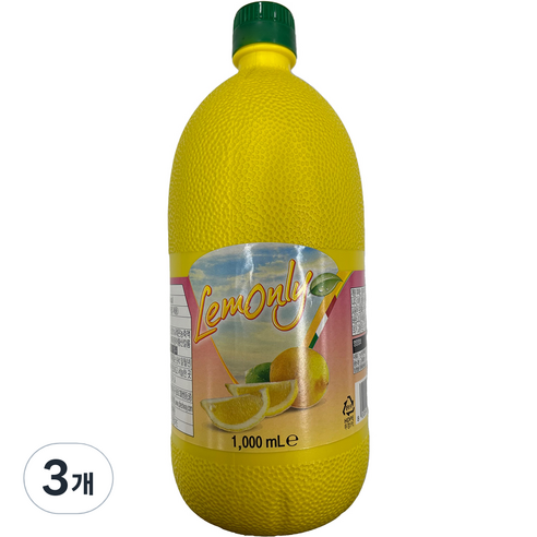 레몬리 레몬 주스, 3개, 1L