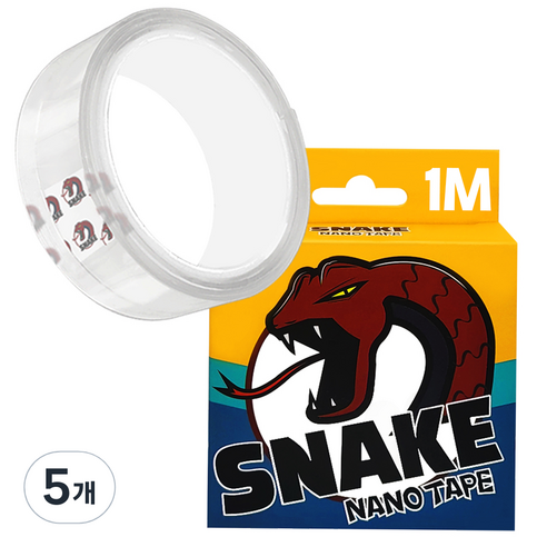 스네이크 나노 다용도 실리콘 양면 테이프 3cm X 1m, 5개