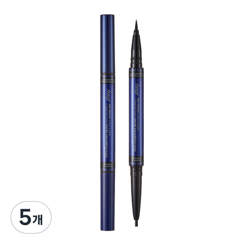 fmgt 잉크 프루프 2 in 1 아이라이너 0.6g, 5개, 01블랙
