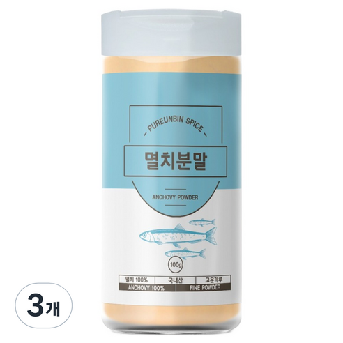 푸른빈 멸치 분말 가루, 100g, 3개